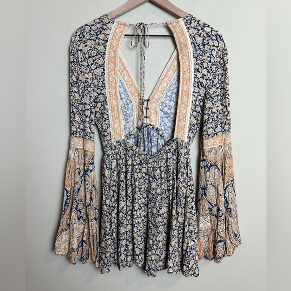 Free People Womens Once Upon a Summertime Romper Size XS Floral Boho Western - Picture 4 of 6